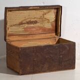 Petit coffre ancien à armature métallique (c.1920) #11