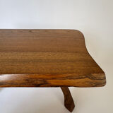 Mid Century Modern Oak Wood Nesting Table