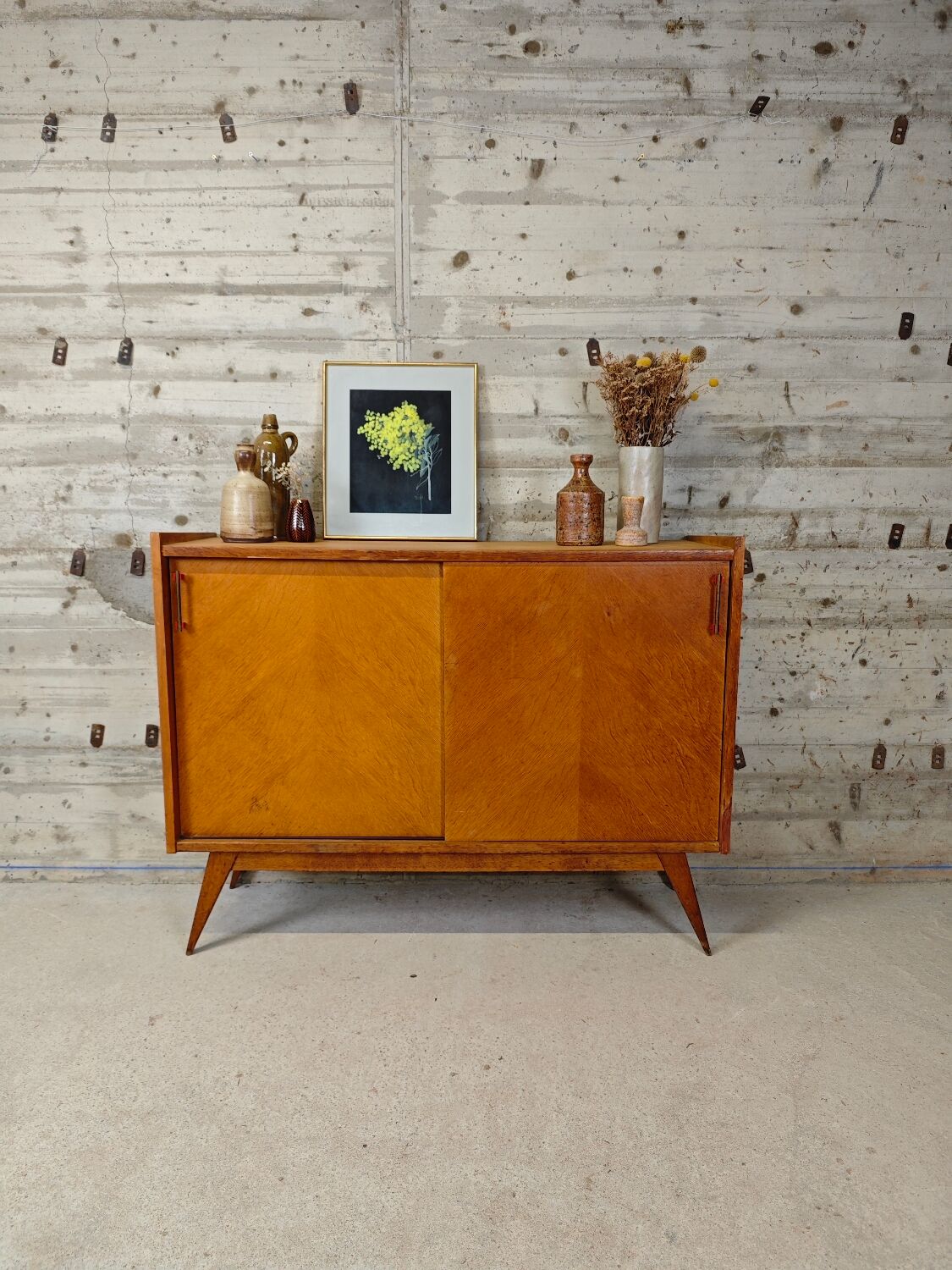 Vintage sideboard with compass legs