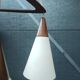Hanging lamp in teak