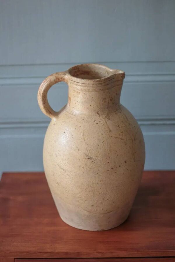 Grand pichet grès vintage, carafe vintage, cruche, cuisine, collection, poterie, stoneware pitcher, jug