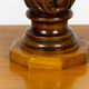 Danish Biedermeier elm occasional table with carved base and drawer