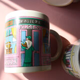 Set of three cups - scenes of urban life