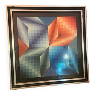 Victor Vasarely poster from the 70s