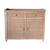 Commode en rotin des années 1970