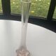 Soliflore vase in pastel pink glass with old art deco facets