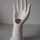 Old soliflore fig vase from the 1970s in the shape of a ceramic hand