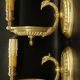 Pair of eagle head wall sconces in Empire style - bronze Lucien GAU, Paris
