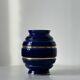 Royal blue vase with gold edging