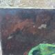 Nature morte "Pêches" huile sur toile ancienne