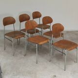 Lot of 24 chairs school chairs industrial style ex Czechoslovakia 1950