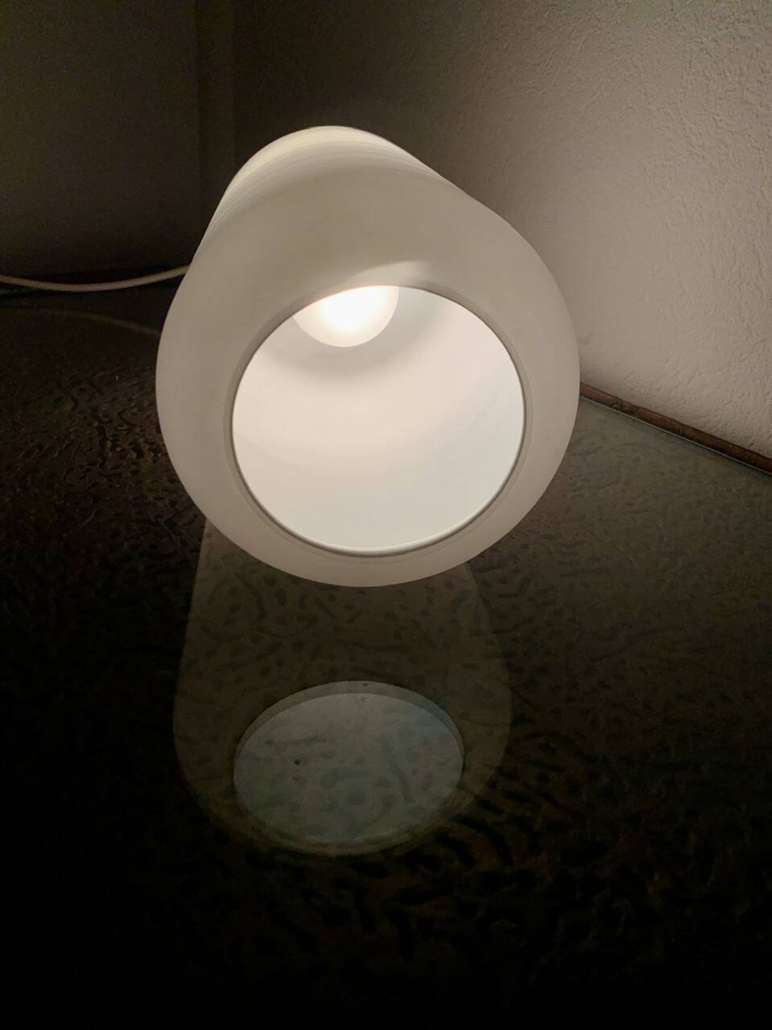 Scandinavian Pendant Lamp in Teak and Opaline, Circa 60´s