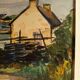 André Duculty (1912-1990) Watercolor on paper "Locmariaquer, Morbihan, oyster farmer's house"