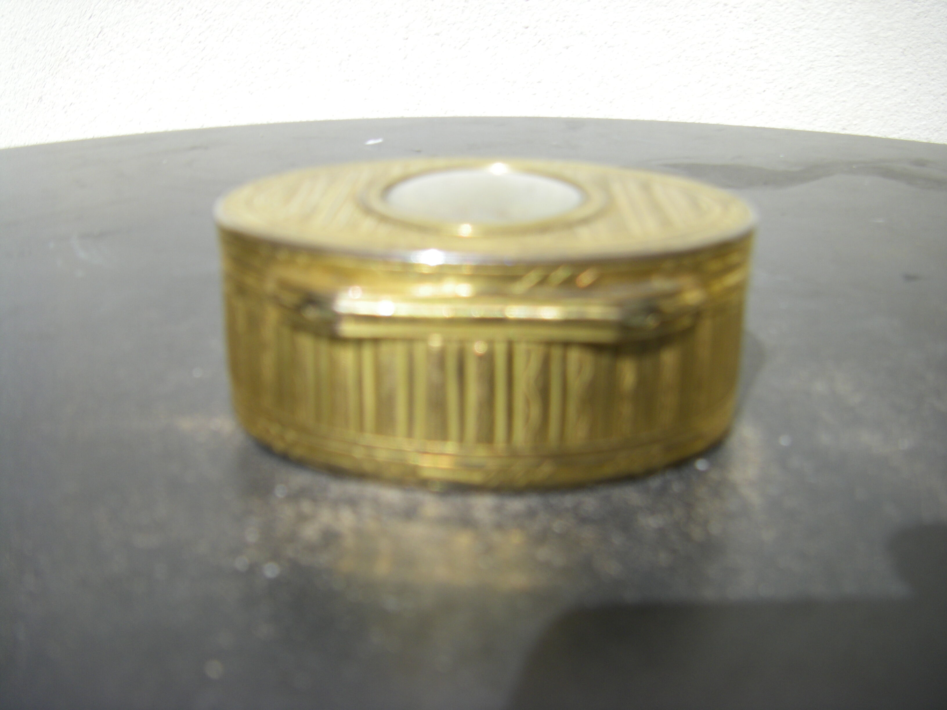 Old gilded metal box