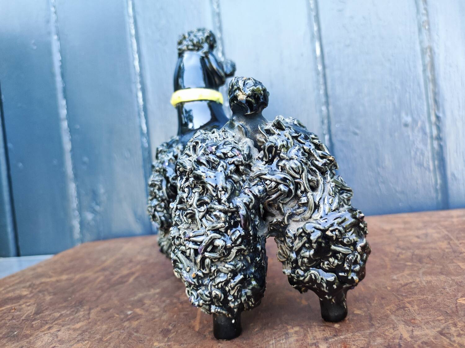 Groomed Poodle in Iridescent Ceramic, 1950