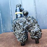 Groomed Poodle in Iridescent Ceramic, 1950
