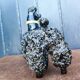 Groomed Poodle in Iridescent Ceramic, 1950