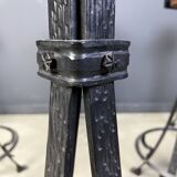 Vintage brutalist wrought iron bar stools, 1970s - set of 6