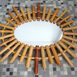 Sun bamboo mirror