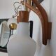 double teak wall lamp and Scandinavian suspended opalines