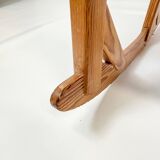 Mid-century rocking chair in pine and sheepskin by Yngve Ekström, Sweden.