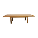 Solid oak table with extension cords
