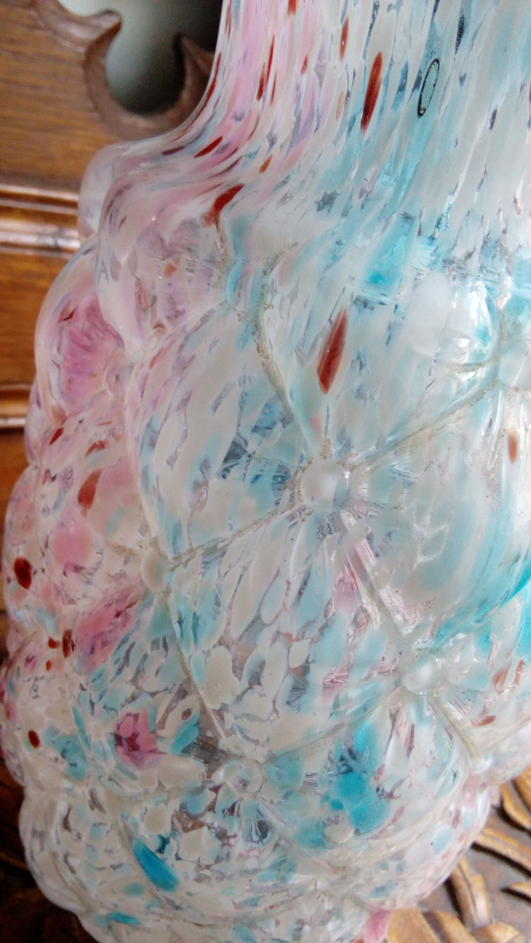 Blue Clichy glass vase