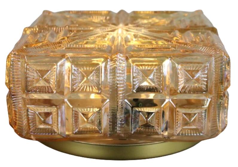 NOS New Old Stock vintage glass ceiling light