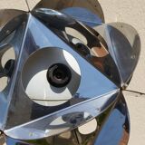 Vintage Sputnik chrome metal lamp 70s