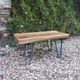 Table basse en bois massif et acier