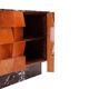 Contemporary Modern Sideboard in Wood and Burgundy Marble Top, Italy