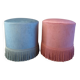 Duo de poufs en velours  vintage