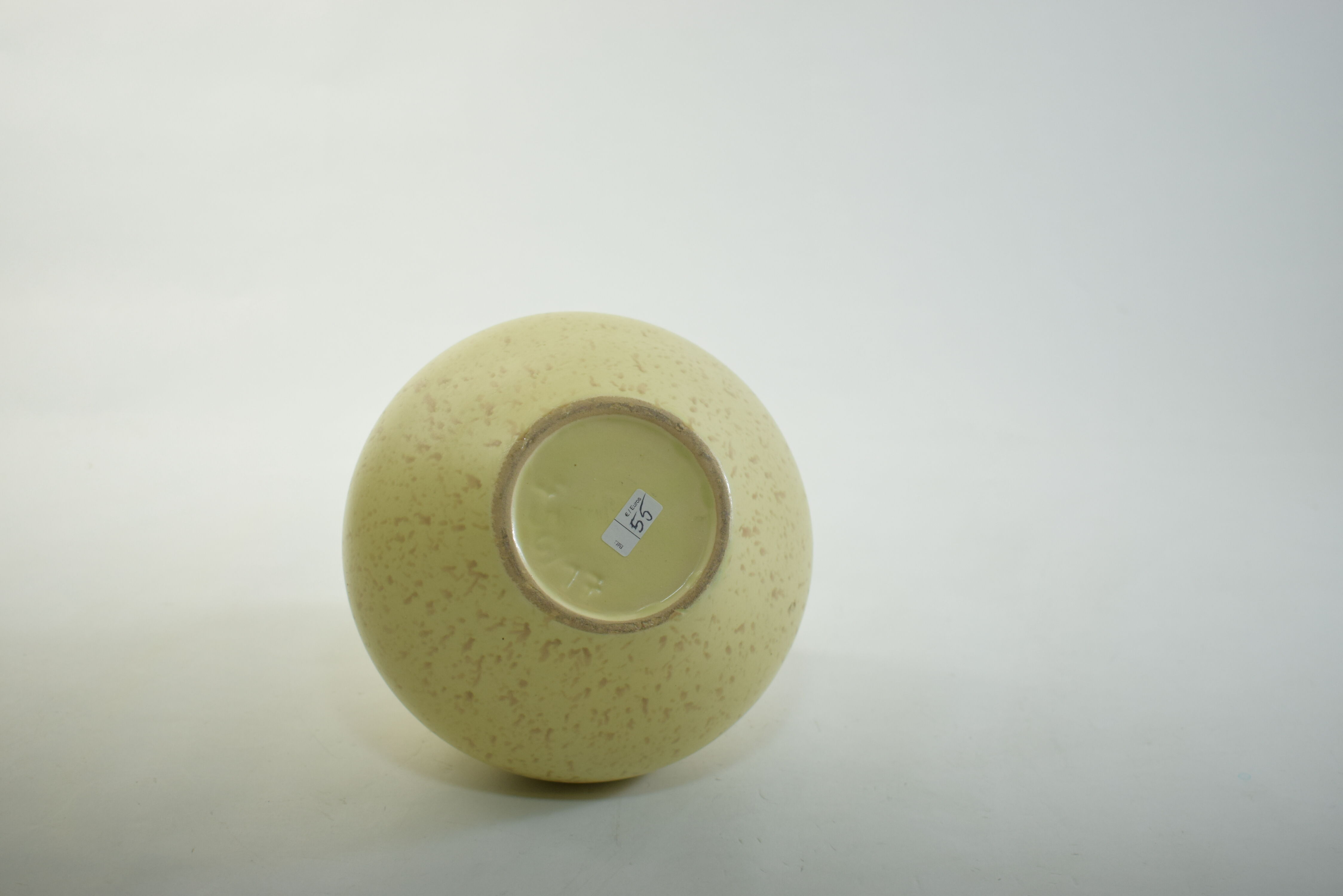Design yellow ceramic vase, vintage 1960