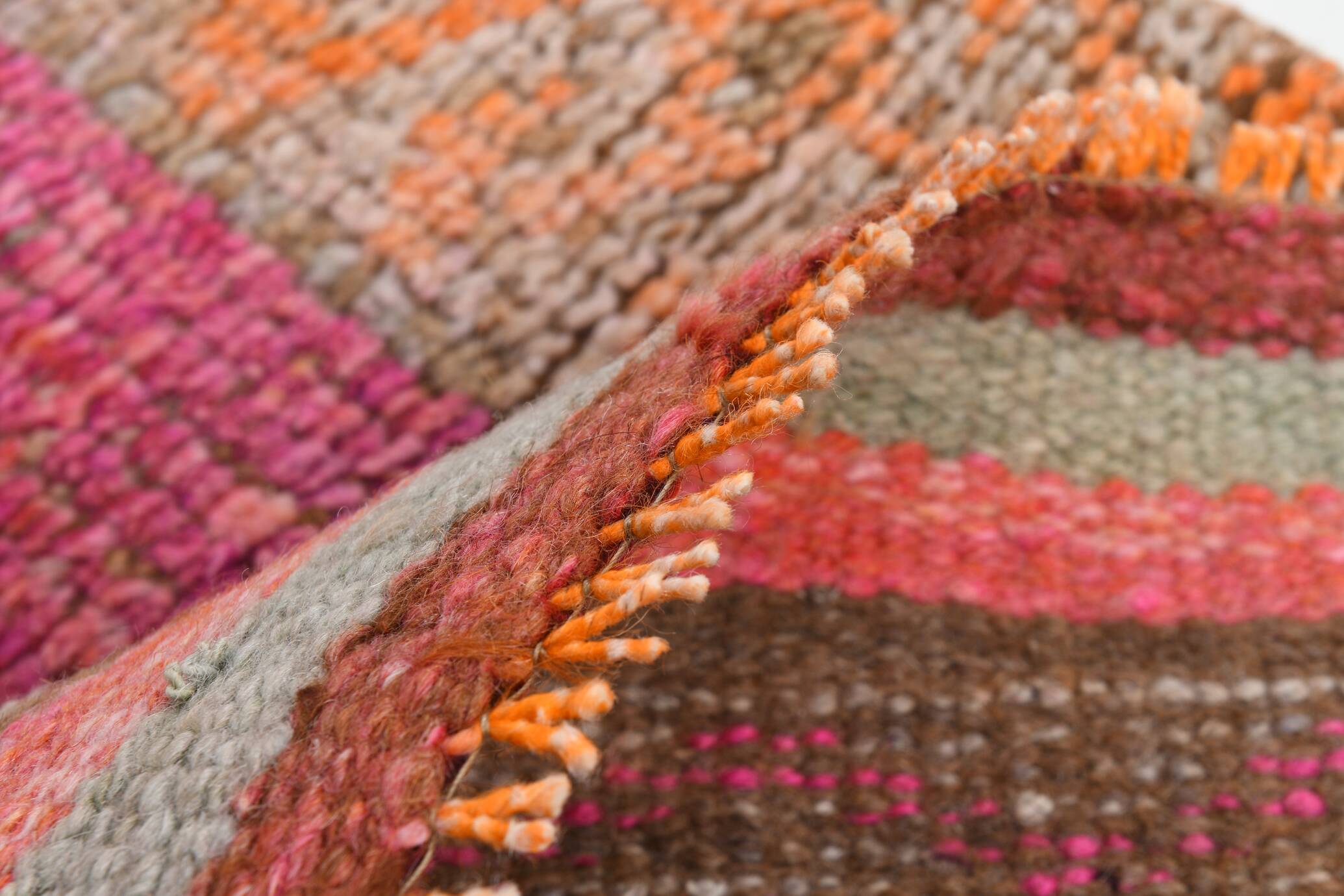 3x10 Pink & Brown Oriental Vintage Runner, 90x317Cm