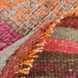 3x10 Pink & Brown Oriental Vintage Runner, 90x317Cm