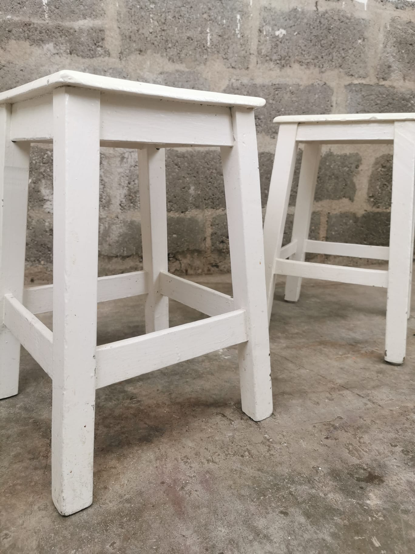 Pair of square stools