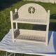 étagère murale en rotin blanc cassé H 48 cm