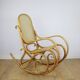 Rocking chair on runners, light beech wood, 1970s - very good condition