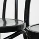 Ensemble de 4 chaises de bistrot noires de style Thonet vintage