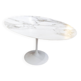 Eero Saarinen & Knoll Table "Tulip ovale" calacatta oro