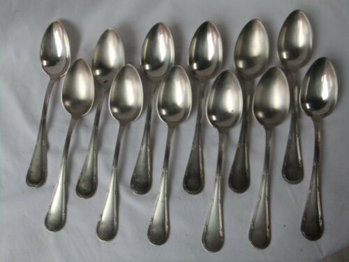 Cuillères modèle ruban Louis XVI métal argent poinçons service couvert de table