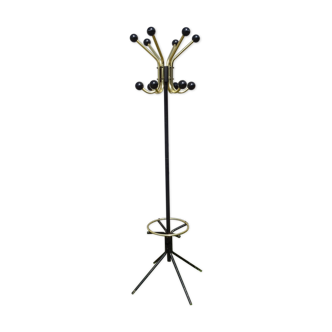 Coat rack "parrot" golden metal