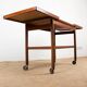 Danish extendable two-tiered teak serving trolley, 1960s, Kurt Ostervig.