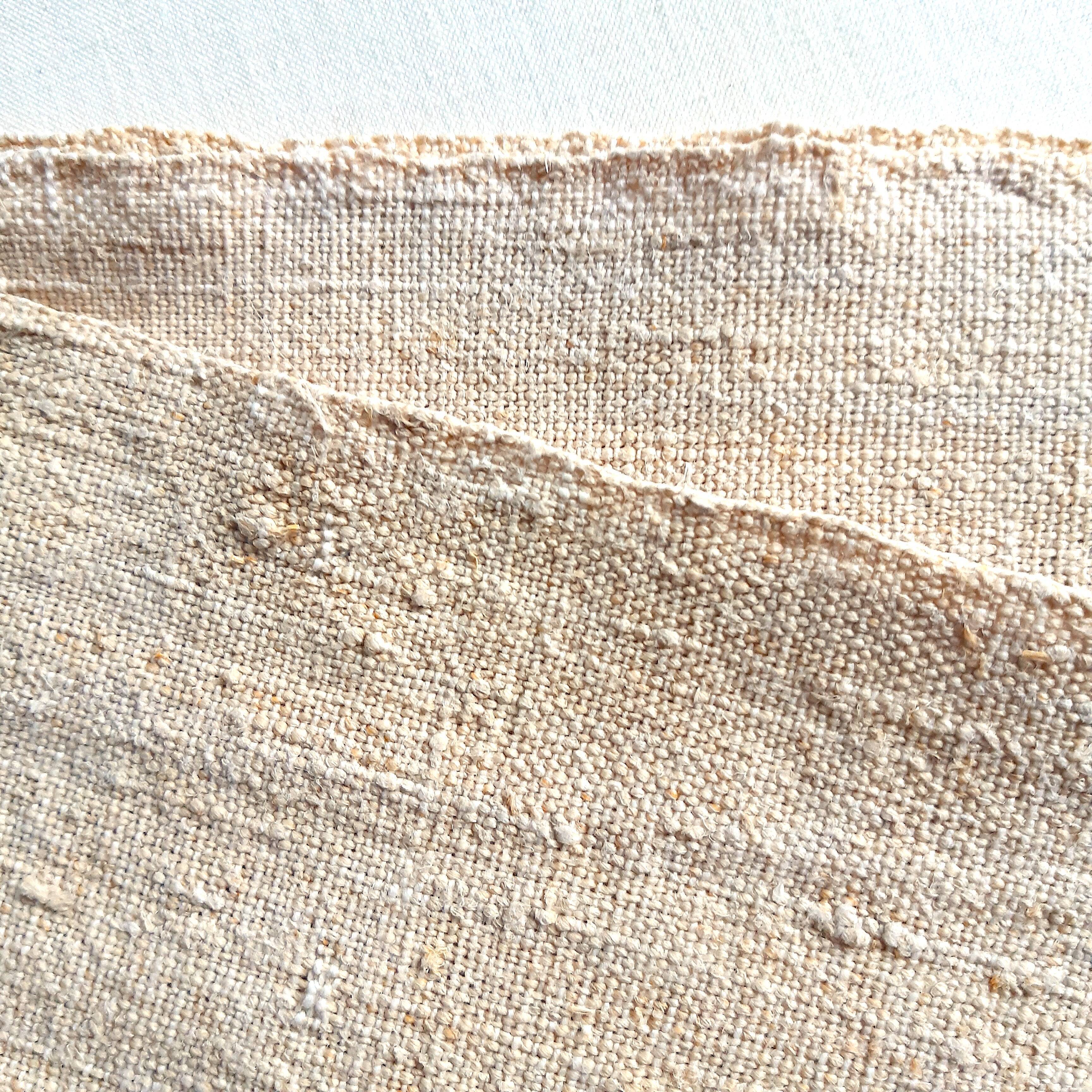 Rustic hemp tablecloth 162 x 96 cm