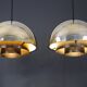 Pendant light “Milieu” Golden Line 24-carat-gold-plated. By Jo Hammerborg for Fog & Mørup. Denmark 1