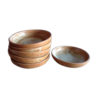Ensemble de 6 assiettes creuses en grès