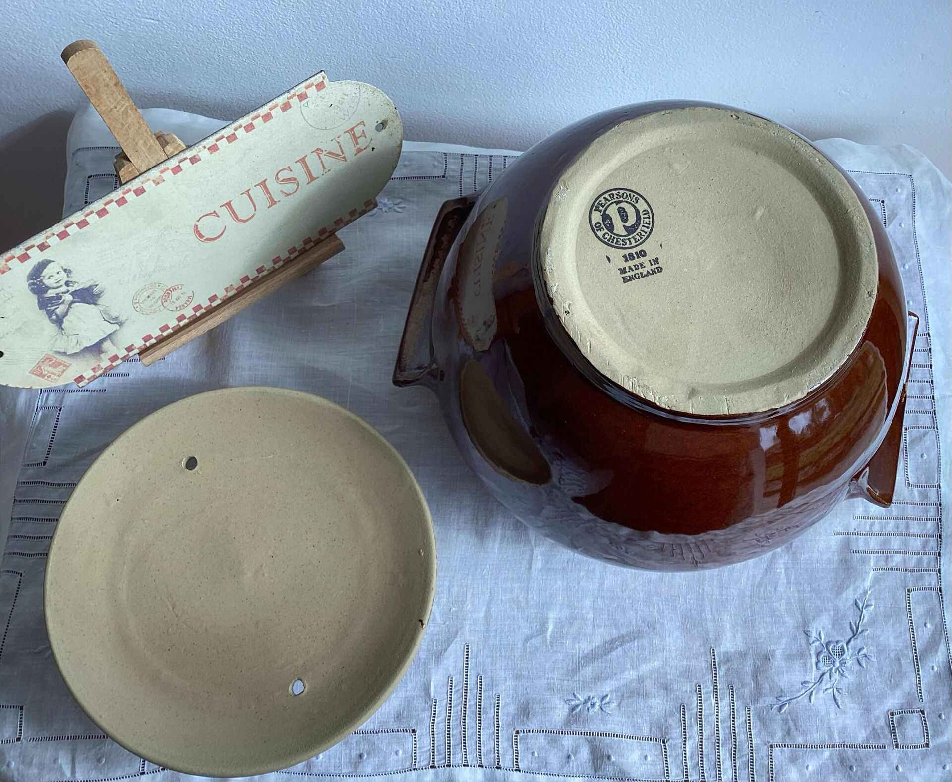 Pearson's stoneware casserole from Chesterfield