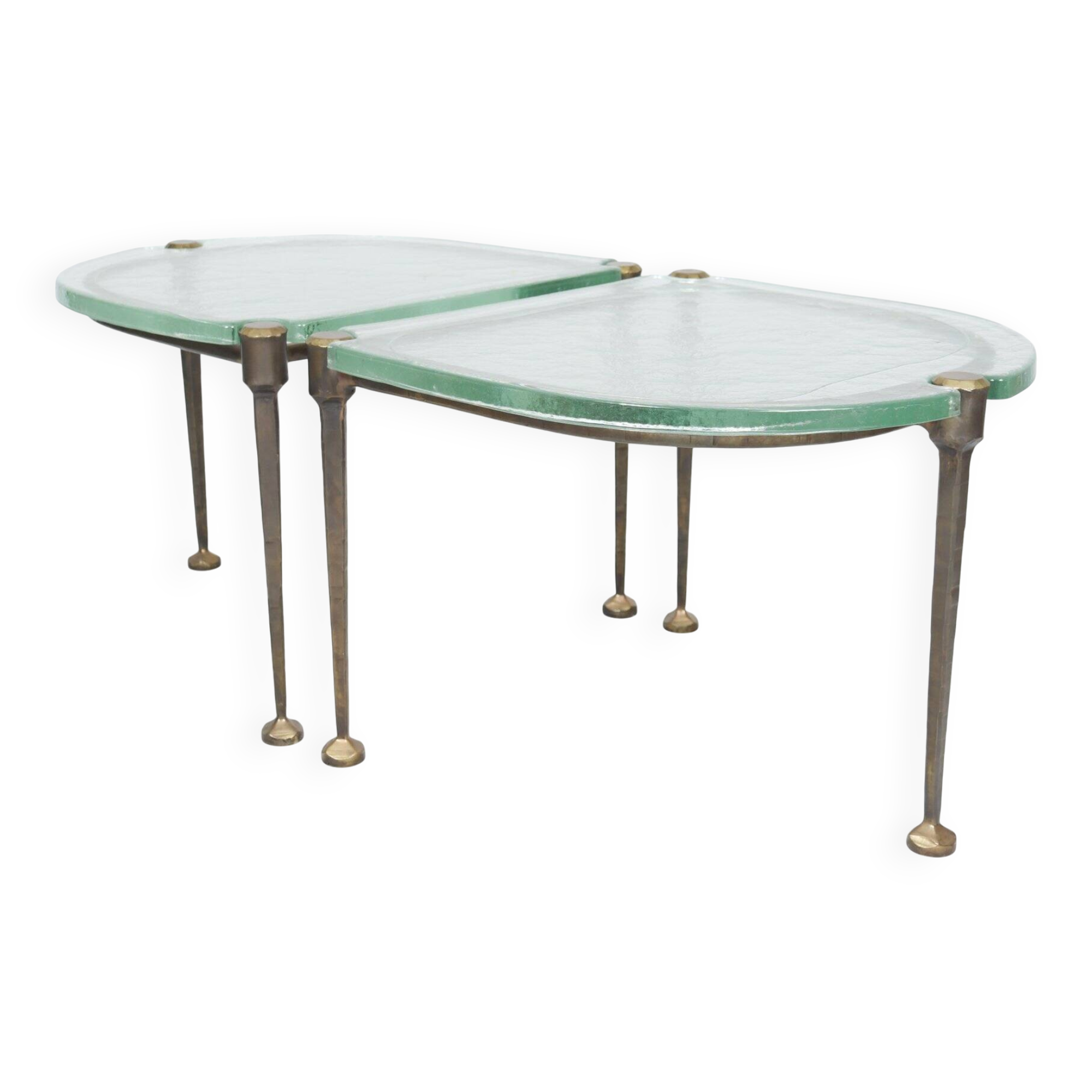 Brutalist German vintage coffee tables by Lothar Klute, 1980s, set of 2