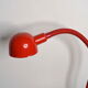 Red articulated clip-on desk lamp vintage