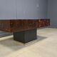 Table basse à café vintage avec bar caché par Eric Maville et Jean Claude Mahey